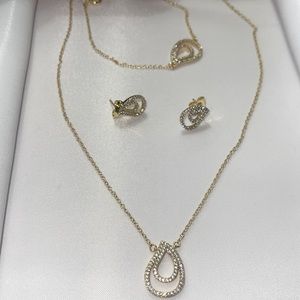 Xuping Necklace, Bracelet & Earrings Set